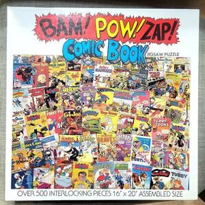 Vintage 1981 Comic Book Puzzle 500+ Piece Superman, Batman, Bugs, Donald Duck